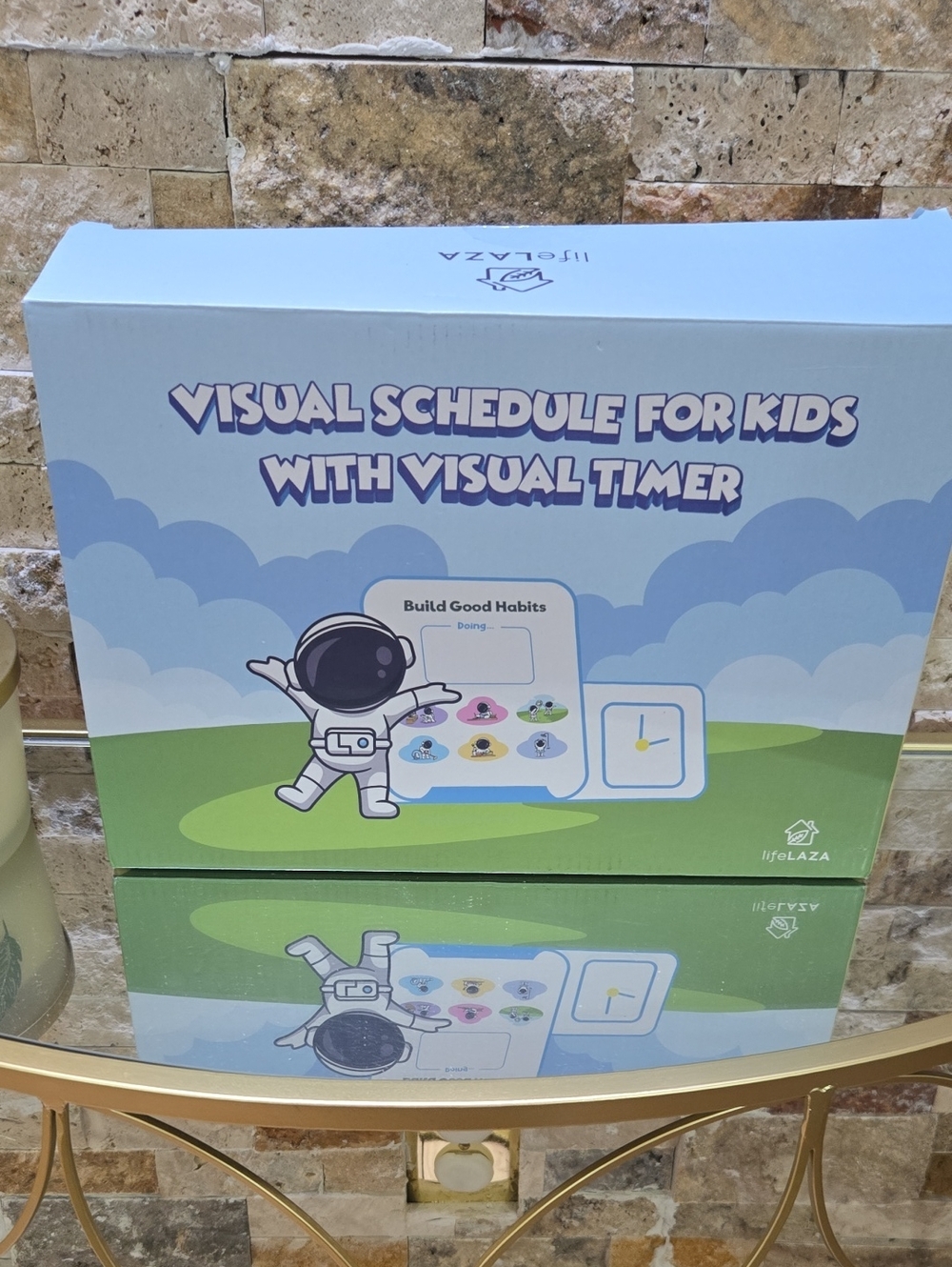 Blue Visual Schedule for Kids with Visual Timer